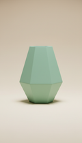Geometric Mint Green Vase