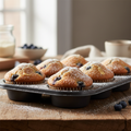 Non-Stick Muffin Pan with blueberry muffins
