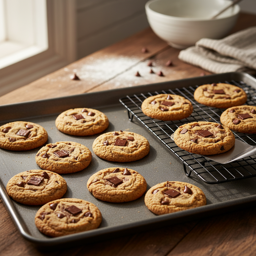 Non-Stick Baking Sheet with cookies