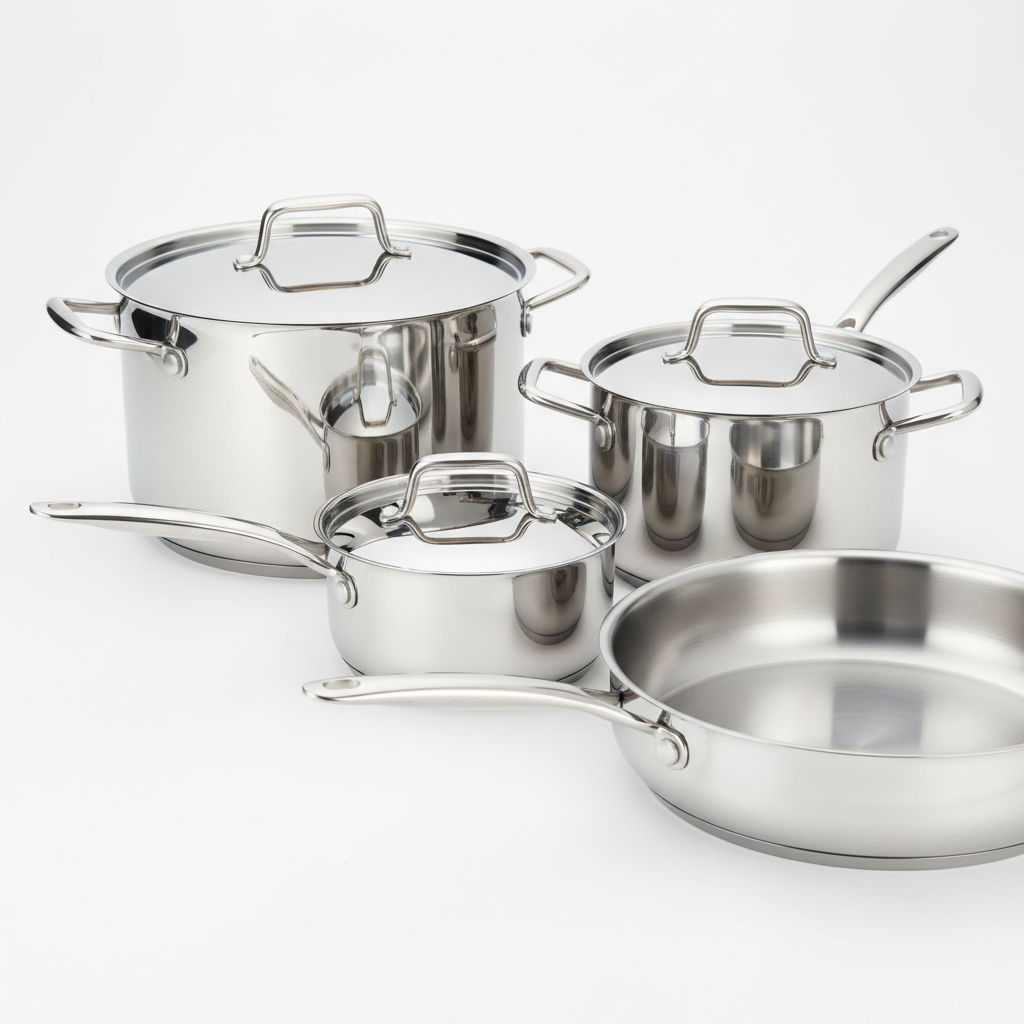 Stainless Steel Cookware Set close-up