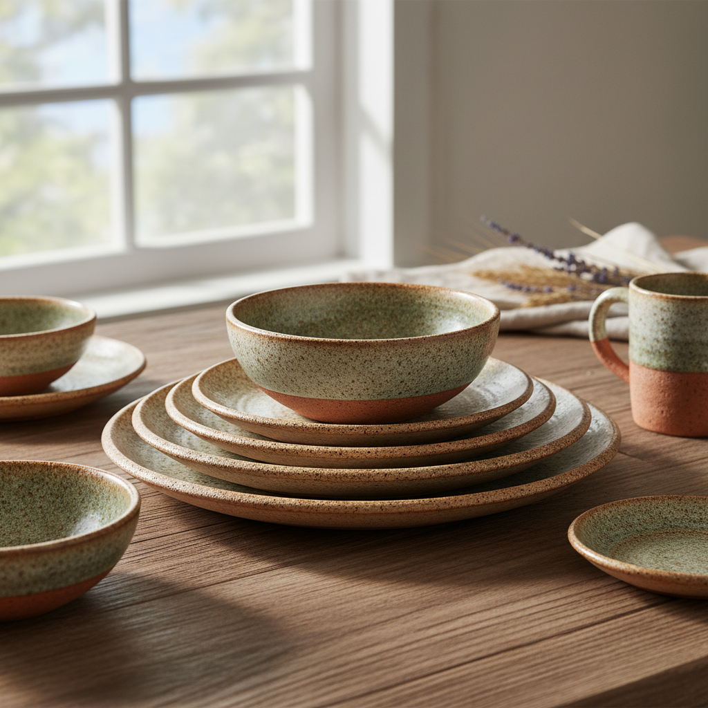 Farmhouse Tableware Set close-up detail